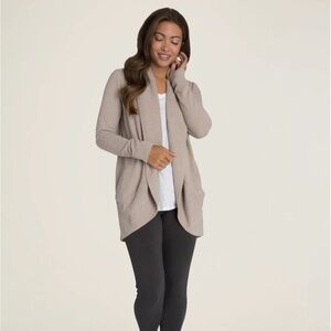 Barefoot Dreams Cozychic Lite Knit Circle Cardigan Dusty Mauve Size L/XL
